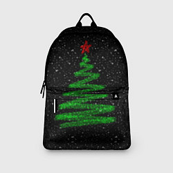Рюкзак Новогодняя ёлка и мишуры - минимализм, цвет: 3D-принт — фото 2