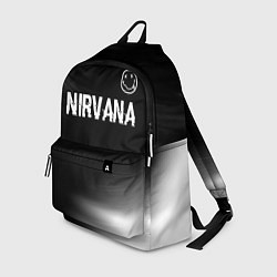 Рюкзак Nirvana glitch на темном фоне посередине