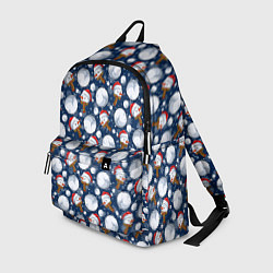 Рюкзак Весёлые снеговики - паттерн, цвет: 3D-принт