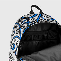Рюкзак Синие кружевные узоры, цвет: 3D-принт — фото 2