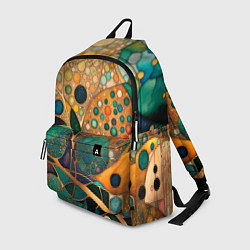 Рюкзак Вдохновение Климтом - изумрудная абстракция с круг, цвет: 3D-принт