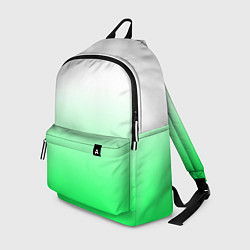 Рюкзак Градиент бело-зелёный, цвет: 3D-принт