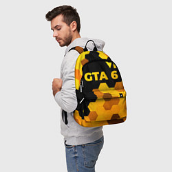 Рюкзак GTA 6 - gold gradient посередине, цвет: 3D-принт — фото 2