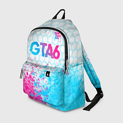 Рюкзак GTA6 neon gradient style посередине, цвет: 3D-принт