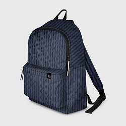 Рюкзак Чёрный узор на серо-синем, цвет: 3D-принт
