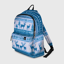 Рюкзак Синие олени, цвет: 3D-принт