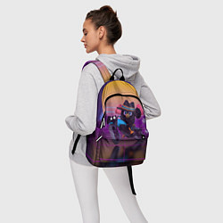 Рюкзак Чёрный Гусь на мотоцикле Чикен Ган, цвет: 3D-принт — фото 2