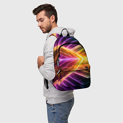 Рюкзак Неоновые молнии в цветном льду, цвет: 3D-принт — фото 2