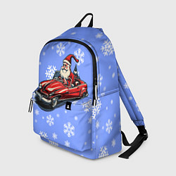 Рюкзак Дед Мороз едет на машине, цвет: 3D-принт