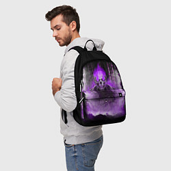 Рюкзак Фиолетовый скелет в дыму, цвет: 3D-принт — фото 2