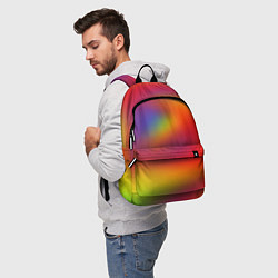 Рюкзак Цвета радуги радужный фон, цвет: 3D-принт — фото 2