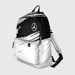 Рюкзак Mercedes benz краски чернобелая геометрия, цвет: 3D-принт