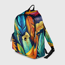 Рюкзак Пёстрые пёрышки попугаев, цвет: 3D-принт