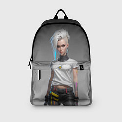 Рюкзак Блондинка в белой футболке Cyberpunk 2077, цвет: 3D-принт — фото 2