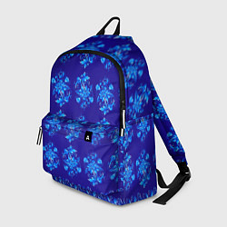 Рюкзак Узоры гжель на синем фоне, цвет: 3D-принт