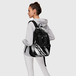 Рюкзак Destiny краски чёрно белые, цвет: 3D-принт — фото 2