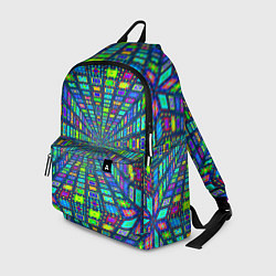 Рюкзак Абстрактный узор коридор из разноцветных квадратов, цвет: 3D-принт