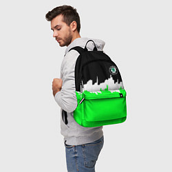 Рюкзак Skoda геометрия краски спорт, цвет: 3D-принт — фото 2