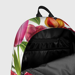 Рюкзак Паттерн с тюльпанами, цвет: 3D-принт — фото 2