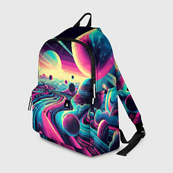 Рюкзак Неоновый космос - нейросеть, цвет: 3D-принт