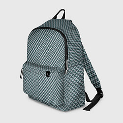 Рюкзак Треугольные полосы бело-бирюзовый, цвет: 3D-принт