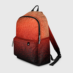 Рюкзак Полосатый градиент оранжево-красный в чёрный, цвет: 3D-принт
