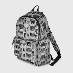 Рюкзак Панелька в черно-белых тонах, цвет: 3D-принт
