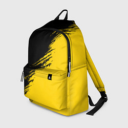 Рюкзак Черные штрихи на желтом фоне, цвет: 3D-принт