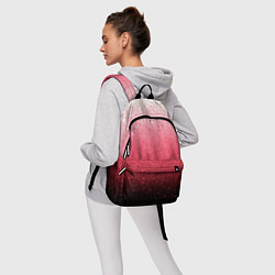 Рюкзак Градиент розово-чёрный брызги, цвет: 3D-принт — фото 2