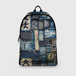 Рюкзак Иероглифы на пэчворк дениме, цвет: 3D-принт — фото 2
