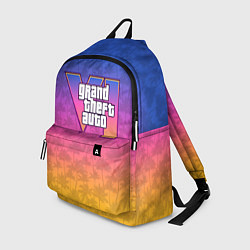 Рюкзак GTA 6 - пальмы и логотип, цвет: 3D-принт