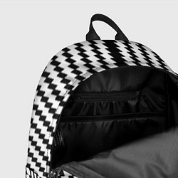 Рюкзак Чёрно-белые вертикальные полосы, цвет: 3D-принт — фото 2