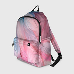 Рюкзак Пастельно-голубые и розовые перья, цвет: 3D-принт