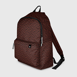 Рюкзак Красно-коричневый в чёрные волнистые полосы, цвет: 3D-принт