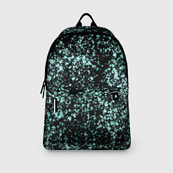 Рюкзак Чёрный с напылением голубого цвета абстракция, цвет: 3D-принт — фото 2