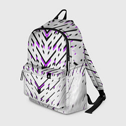 Рюкзак Black and purple stripes on a white background, цвет: 3D-принт