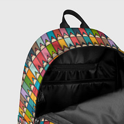 Рюкзак Паттерн с цветными карандашами, цвет: 3D-принт — фото 2
