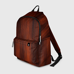 Рюкзак Ярко-коричневый волнистыми линиями, цвет: 3D-принт