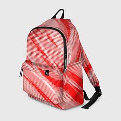 Рюкзак Полосатый красно-белый, цвет: 3D-принт
