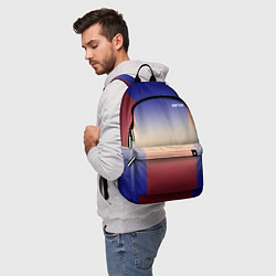 Рюкзак Красный-синий градиентный узор, цвет: 3D-принт — фото 2