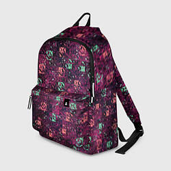 Рюкзак Тёмный пурпурный текстурированный кубики, цвет: 3D-принт