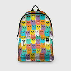 Рюкзак Разноцветные узорчатые котята, цвет: 3D-принт — фото 2