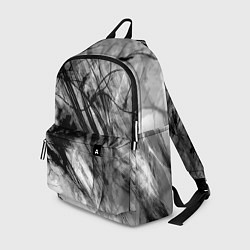 Рюкзак Серый абстрактный серо-черный шрих, цвет: 3D-принт