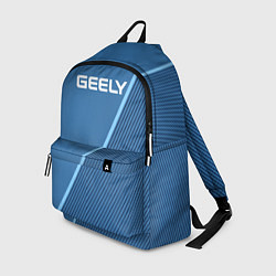 Рюкзак Geely сине-голубой в полоску, цвет: 3D-принт