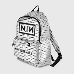 Рюкзак Nine Inch Nails glitch на светлом фоне по-центру, цвет: 3D-принт