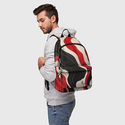 Рюкзак Абстрактные волнистые полосы, цвет: 3D-принт — фото 2