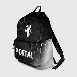 Рюкзак Portal glitch на темном фоне по-центру, цвет: 3D-принт