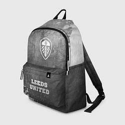 Рюкзак Leeds United - grey gradient по-центру, цвет: 3D-принт