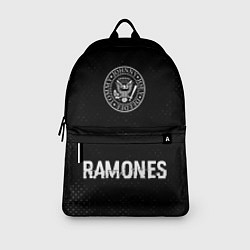 Рюкзак Ramones glitch на темном фоне по-центру, цвет: 3D-принт — фото 2