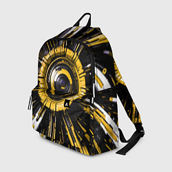 Рюкзак Чёрно-жёлтая сфера киберпанк, цвет: 3D-принт